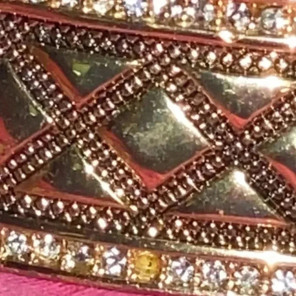 House of Harlow 1960 Aztec 18k Gold Plated Swarovski Crystal Bangle Bracelet - Picture 2 of 5